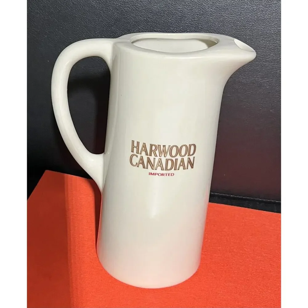 Harwood‎ Canadian Pub Pitcher Jug 8” Canadian Whiskey Vintage Ceramic Water